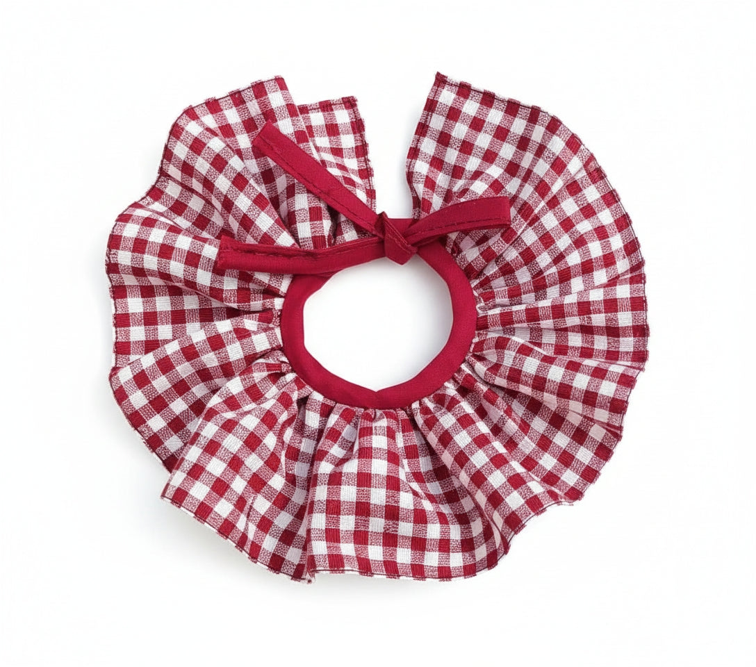 Cuello Vichy Burdeos