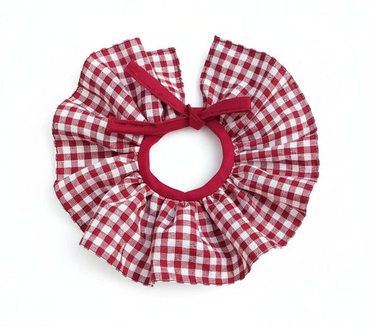 Cuello Vichy Burdeos
