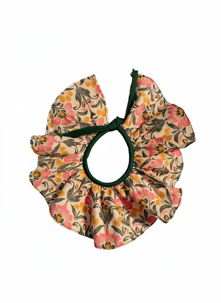 Cuello Bambula Flores Rosas