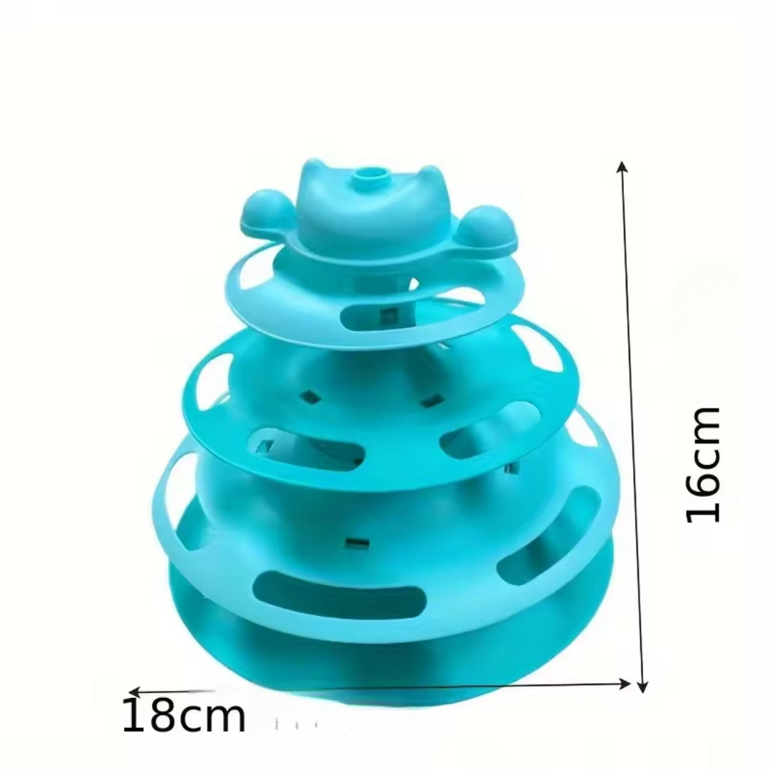 Juguete tocadiscos giratorio ICEcream interactivo para gatos