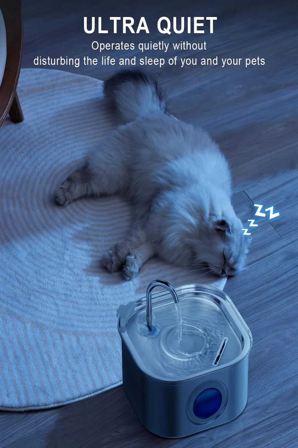 Fuente de Agua Automática de Acero Inoxidable para Gatos 3,2L – Hidratación Continua y Silenciosa