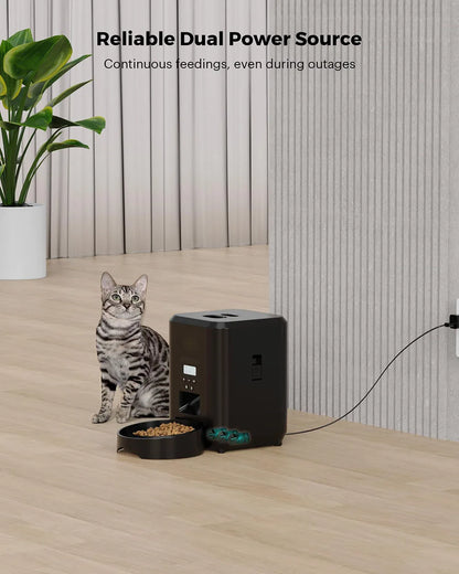 Comedero Automático Inteligente con Temporizador y Control de Porciones para Mascotas
