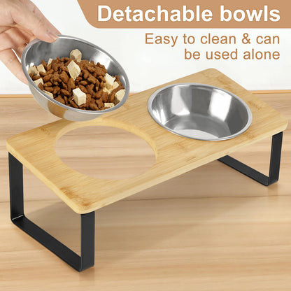 Comedero Ergonómico Antivómitos para Gatos y Perros (Diseño Elevado e Inclinado)