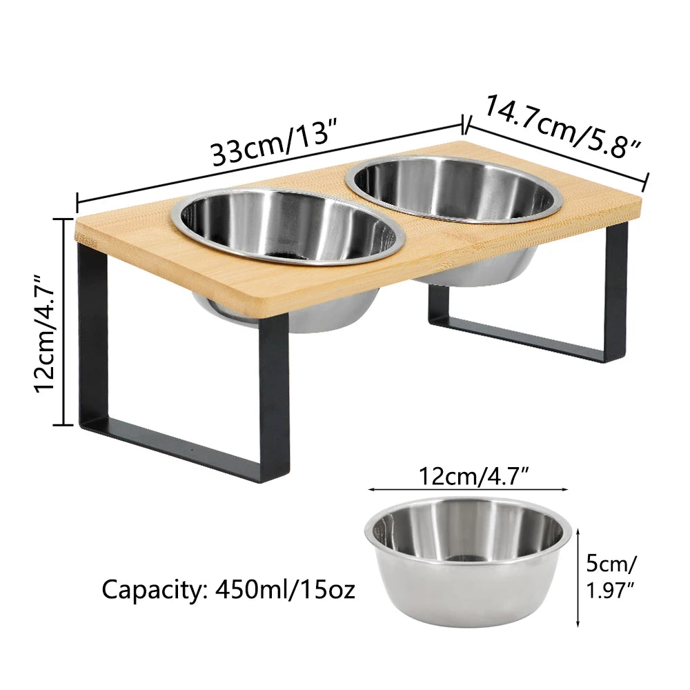 Comedero Ergonómico Antivómitos para Gatos y Perros (Diseño Elevado e Inclinado)