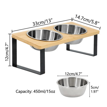 Comedero Ergonómico Antivómitos para Gatos y Perros (Diseño Elevado e Inclinado)
