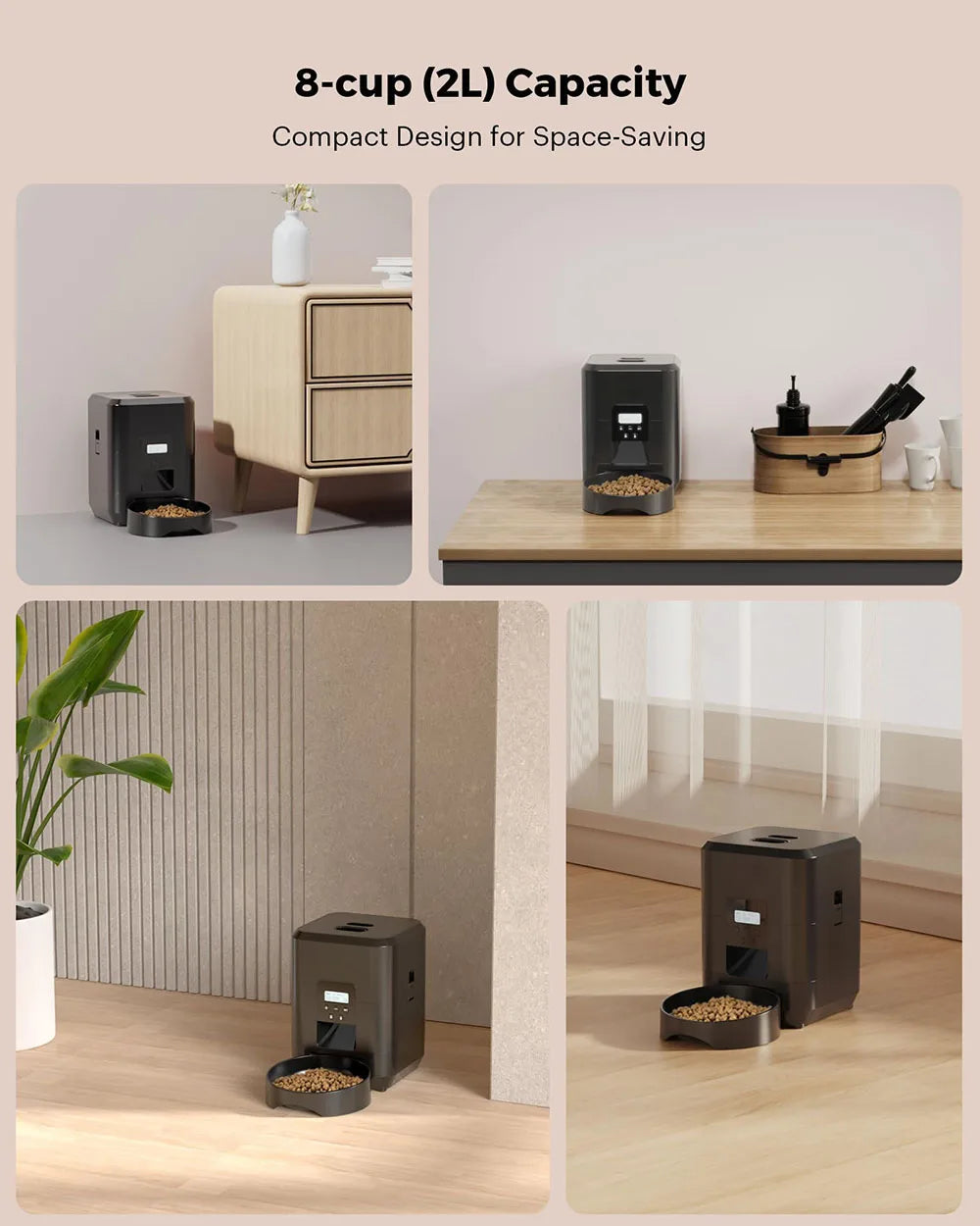 Comedero Automático Inteligente con Temporizador y Control de Porciones para Mascotas