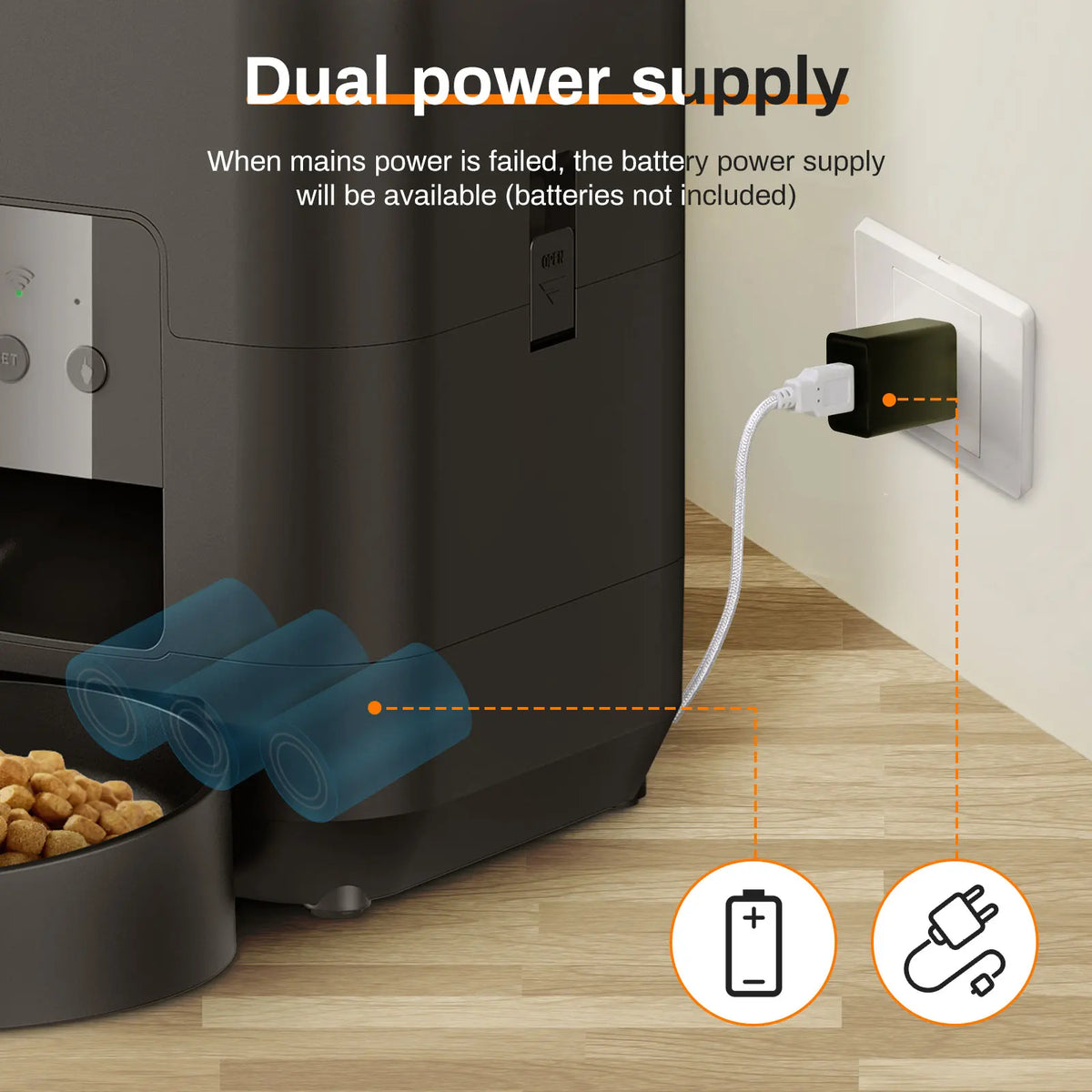Comedero Automático Inteligente con Temporizador y Control de Porciones para Mascotas