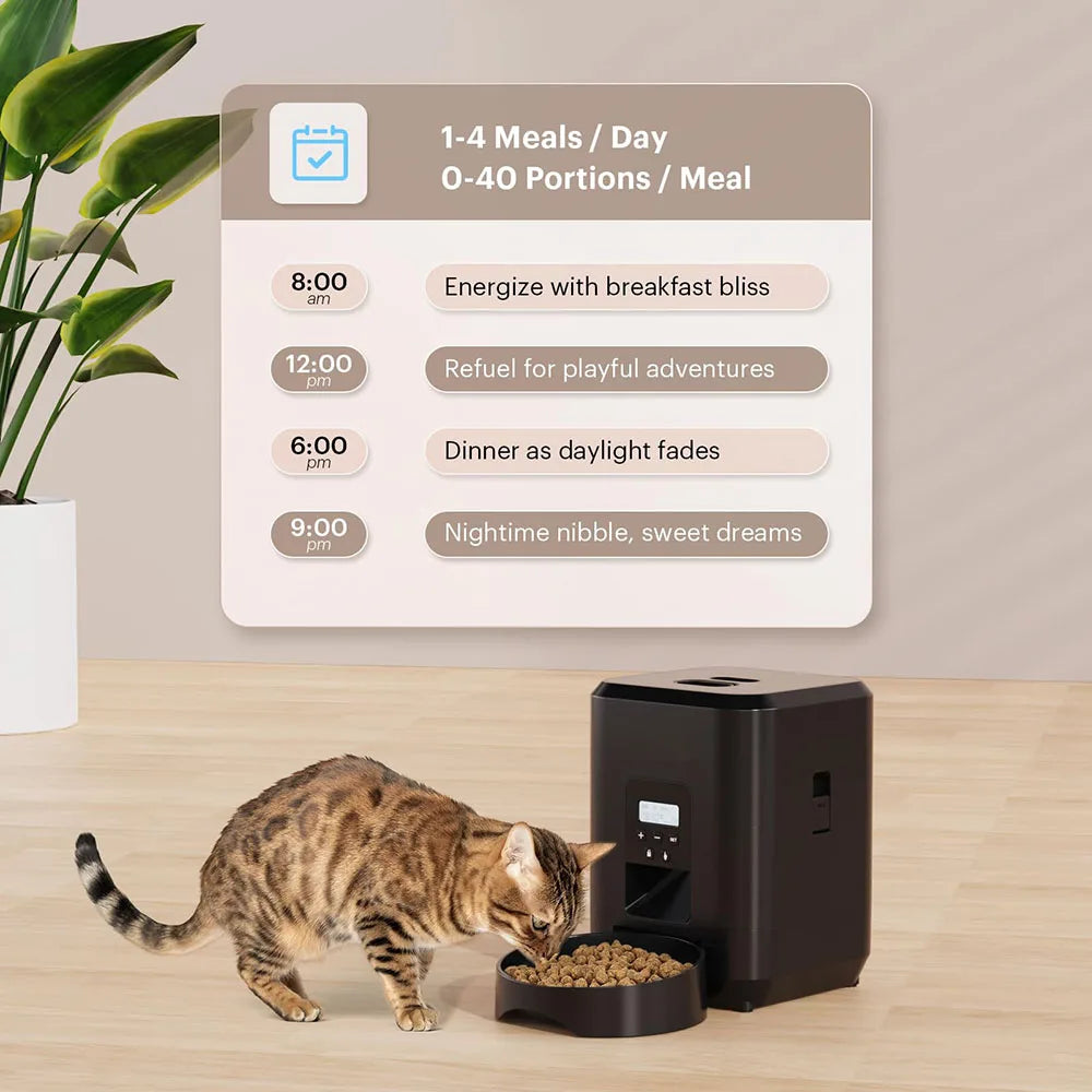 Comedero Automático Inteligente con Temporizador y Control de Porciones para Mascotas