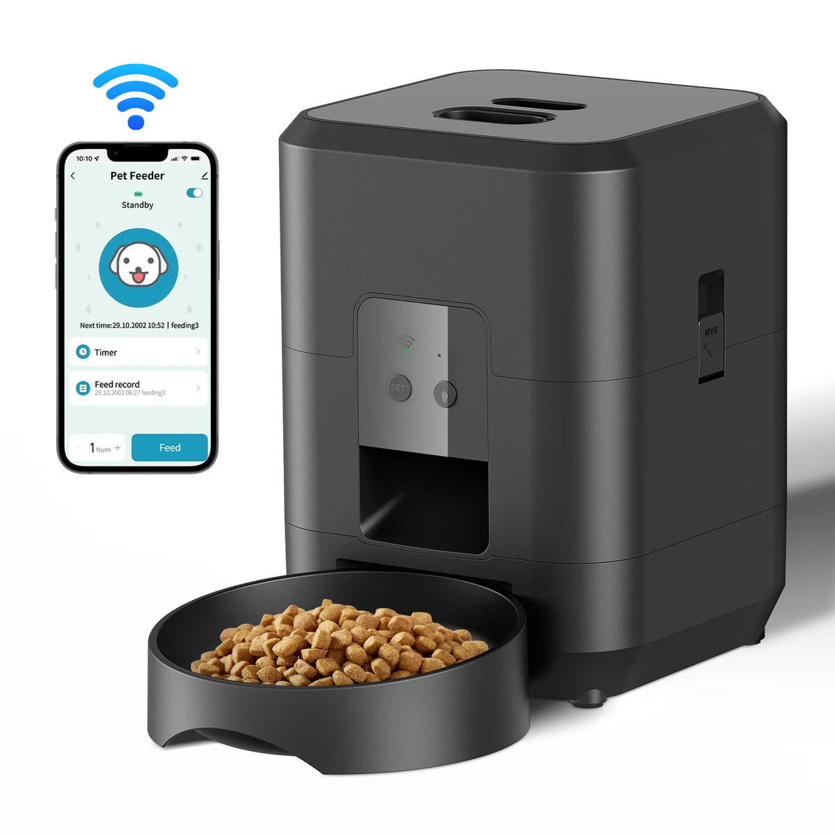 Comedero Automático Inteligente con Temporizador y Control de Porciones para Mascotas