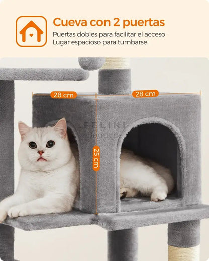 Árbol Rascador (112cm y 143 cm) – El Paraíso para tus Gatos - Boutique Felini