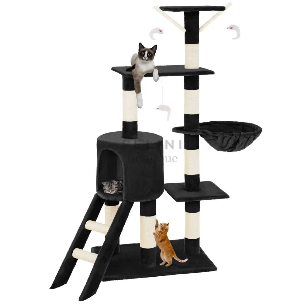 Árbol Rascador ''Felini" (144 cm) – Diversión en 5 Niveles - Boutique Felini