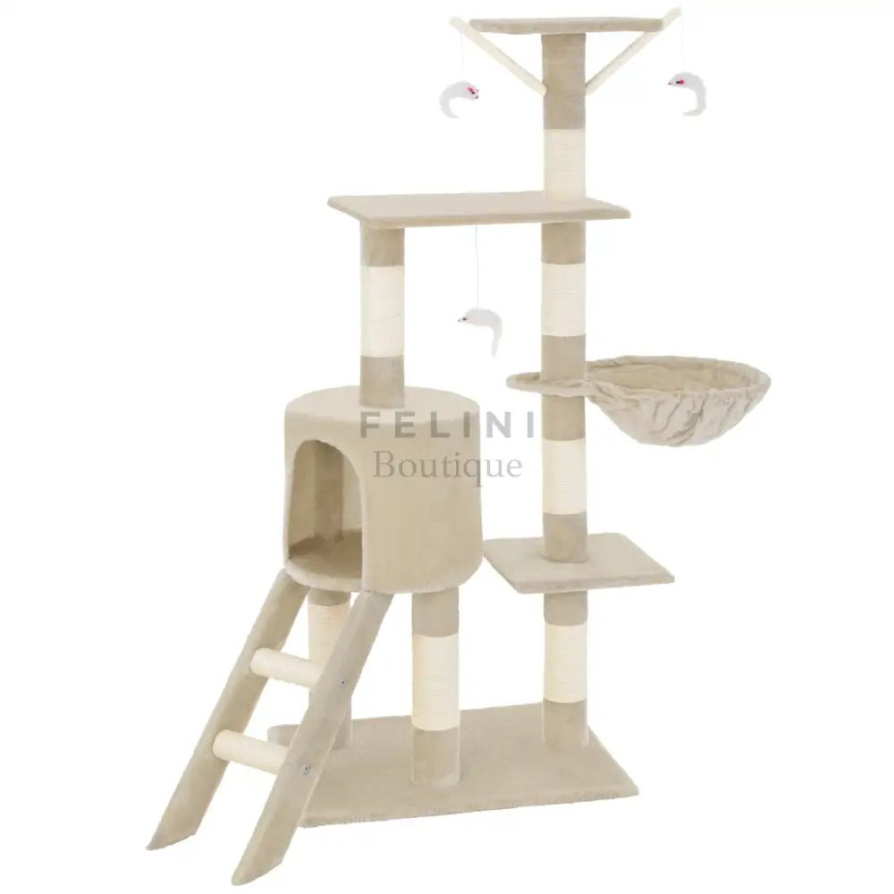 Árbol Rascador ''Felini" (144 cm) – Diversión en 5 Niveles - Boutique Felini