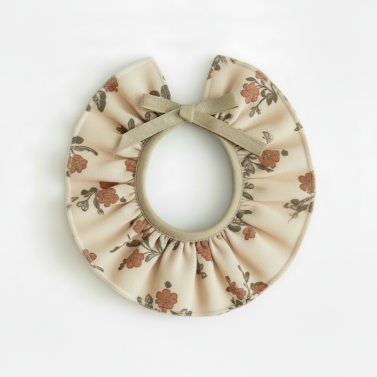 Cuello Bambula Flores Teja