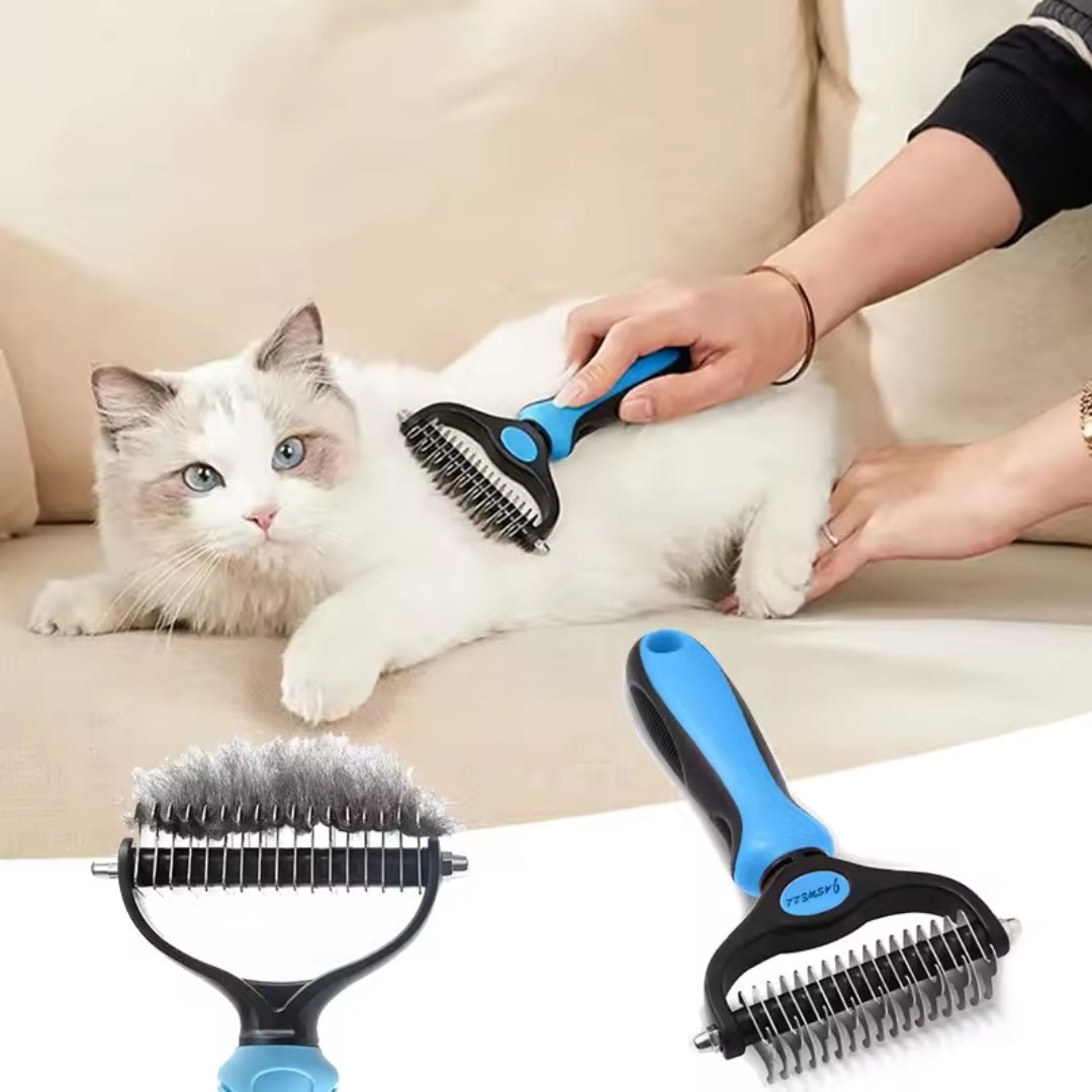 Cepillo deslanador Nudoff de acero inoxidable para gatos