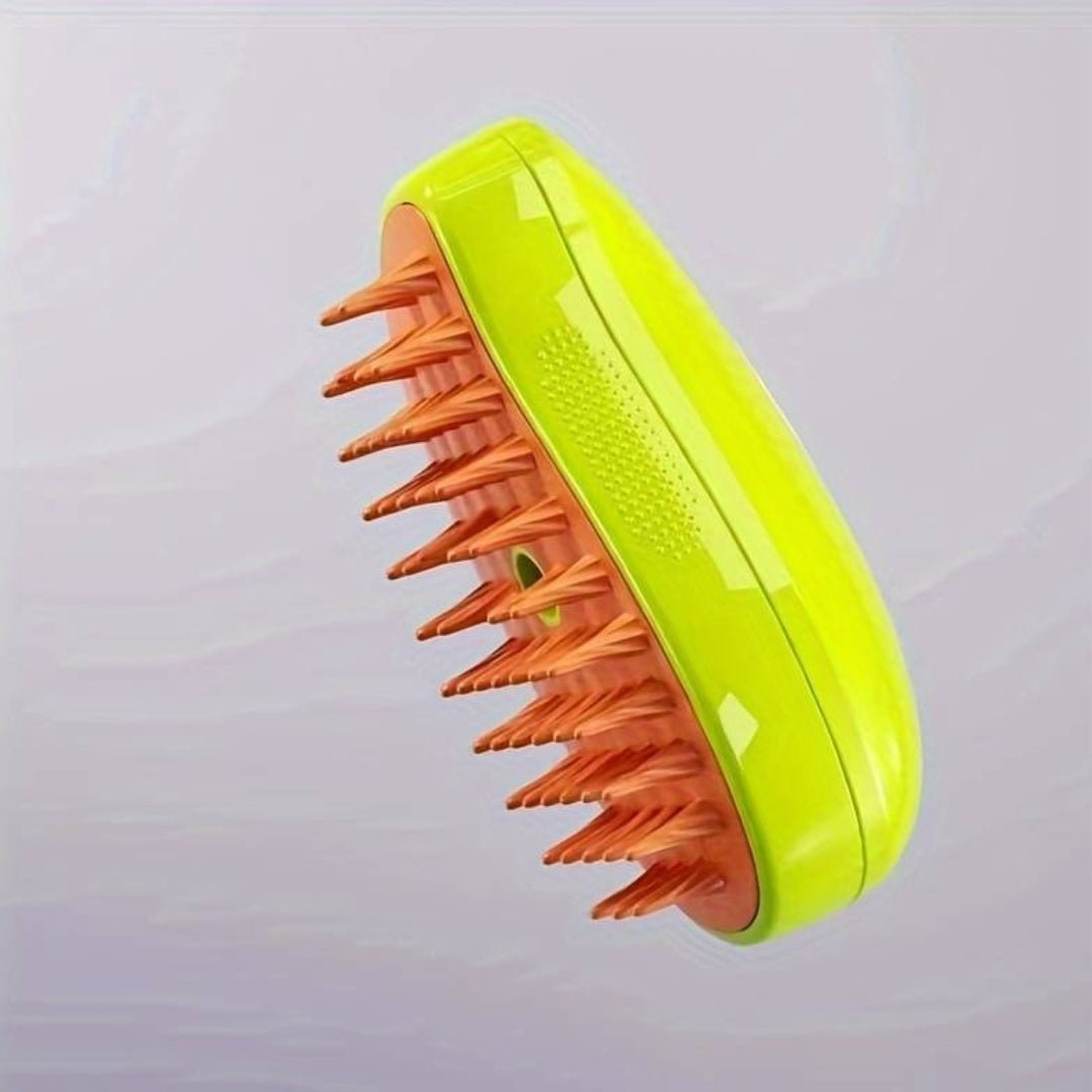 Cepillo de vapor para gatos eléctrico pulverizador Relax 3 usos en 1 peine con agua