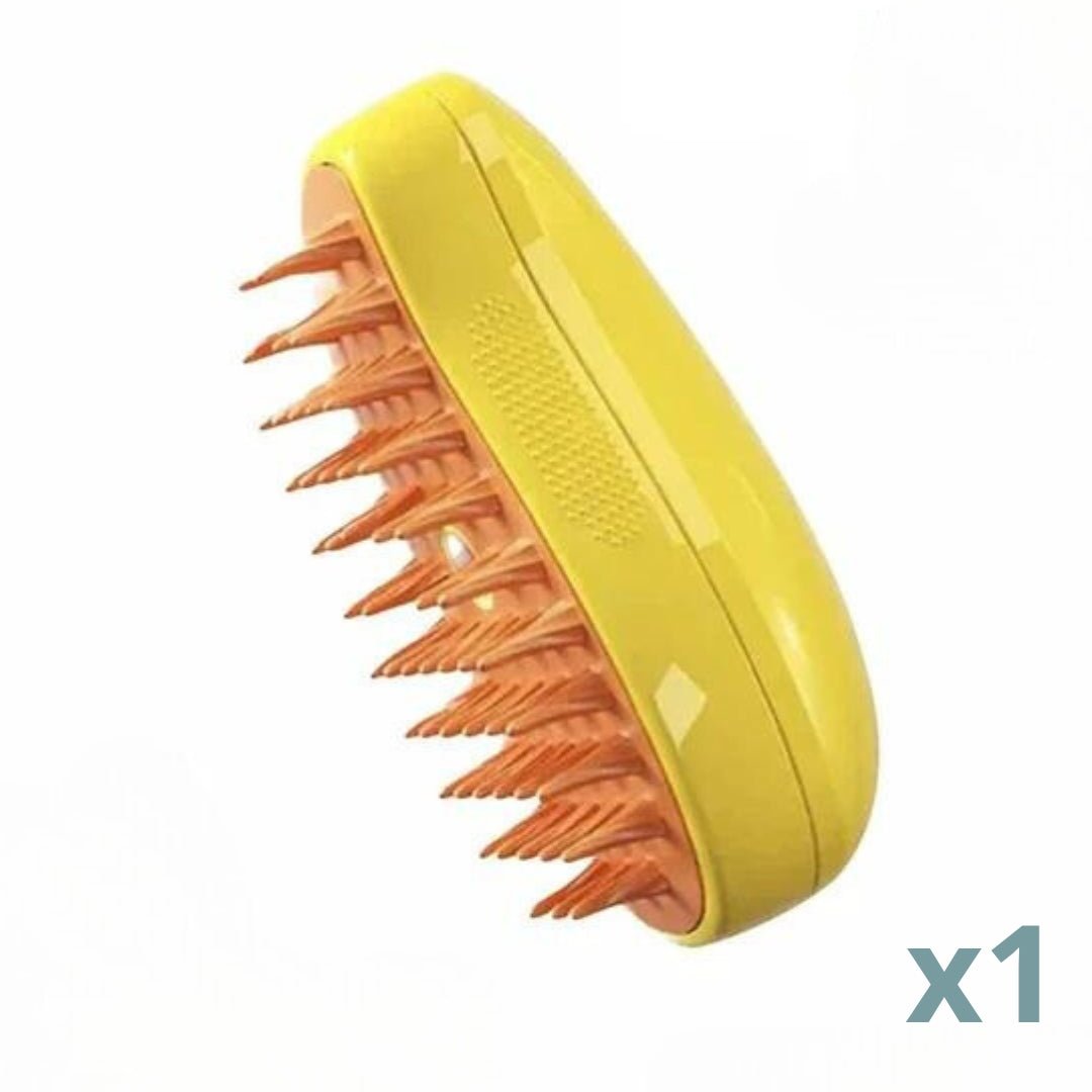 Cepillo de vapor para gatos eléctrico pulverizador Relax 3 usos en 1 peine con agua