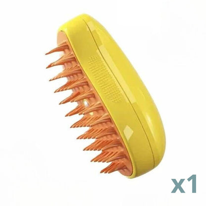 Cepillo de vapor para gatos eléctrico pulverizador Relax 3 usos en 1 peine con agua