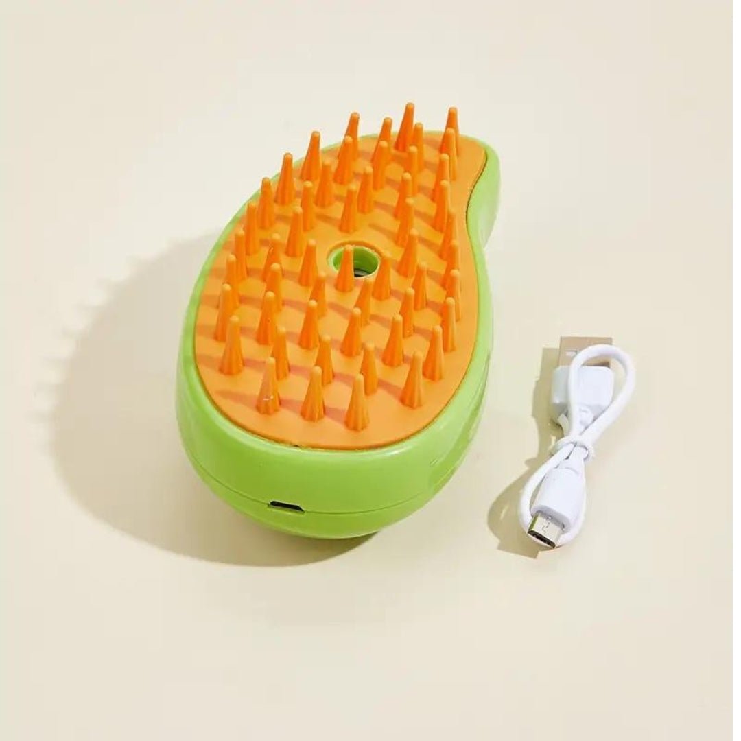 Cepillo de vapor para gatos eléctrico pulverizador Relax 3 usos en 1 peine con agua