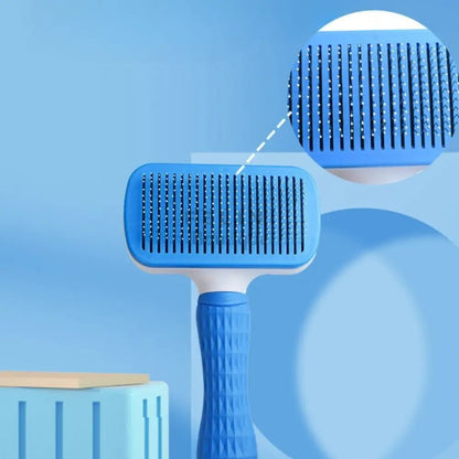 Cepillo peine quitapelos masajeador con botón 1 Click - Boutique Felini