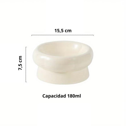 Comedero bebedero elevado cerámica para gatos Bonzai