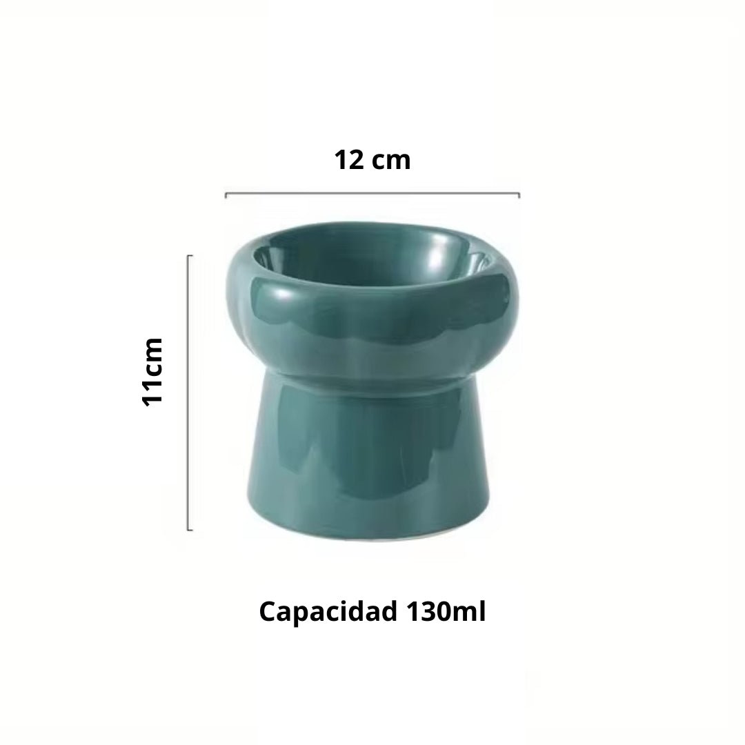 Comedero bebedero elevado cerámica para gatos Bonzai