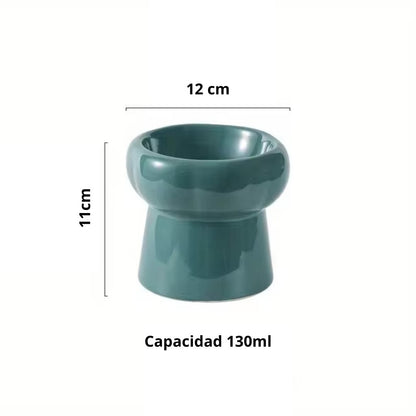 Comedero bebedero elevado cerámica para gatos Bonzai