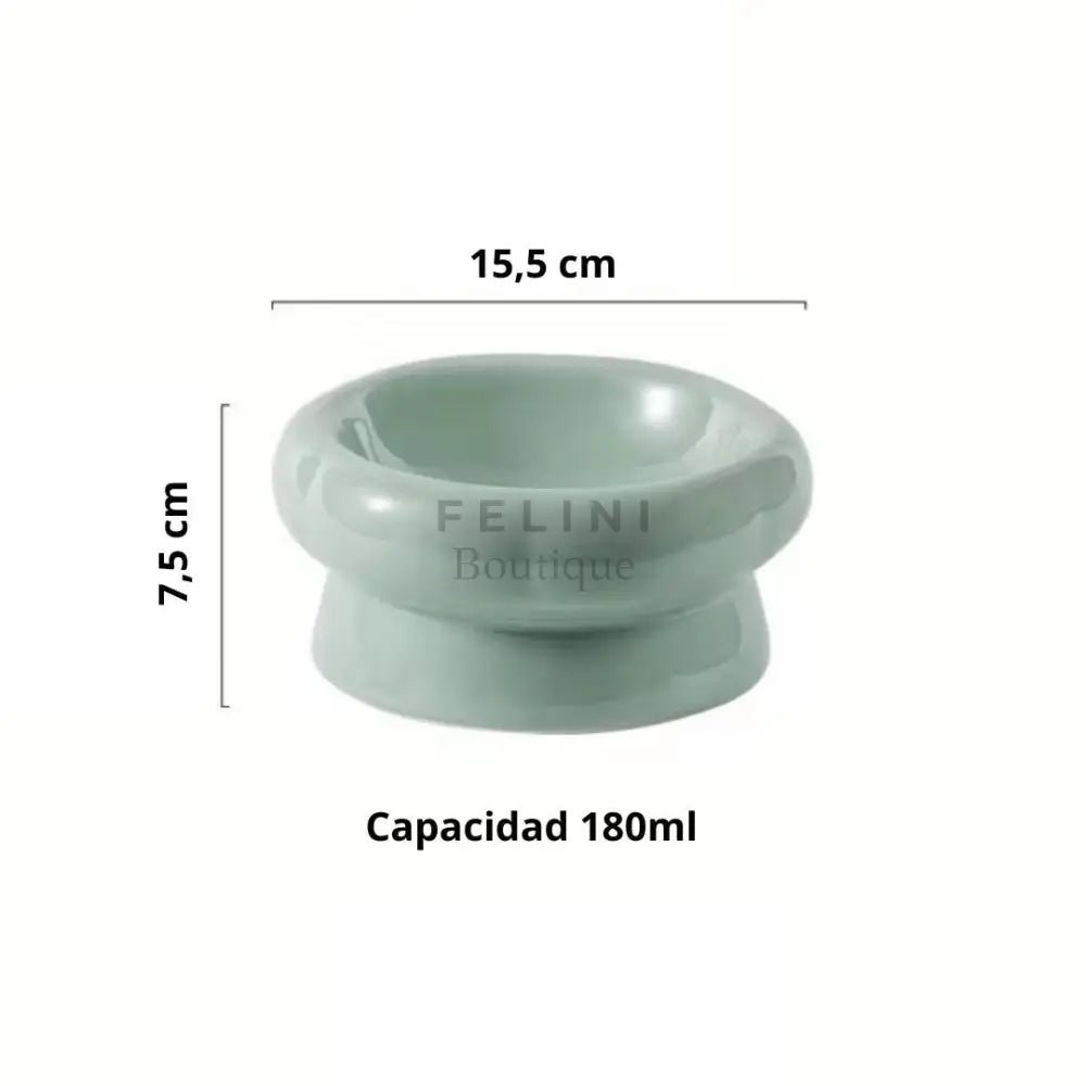 Comedero bebedero elevado cerámica para gatos Bonzai - Boutique Felini