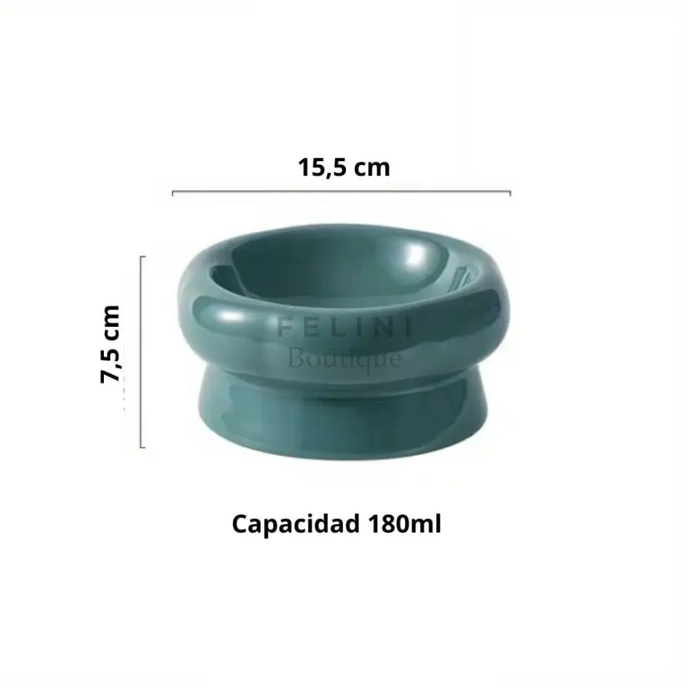 Comedero bebedero elevado cerámica para gatos Bonzai - Boutique Felini
