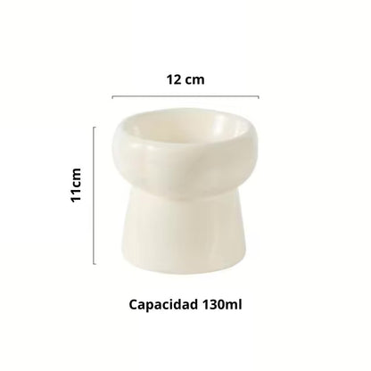 Comedero bebedero elevado cerámica para gatos Bonzai