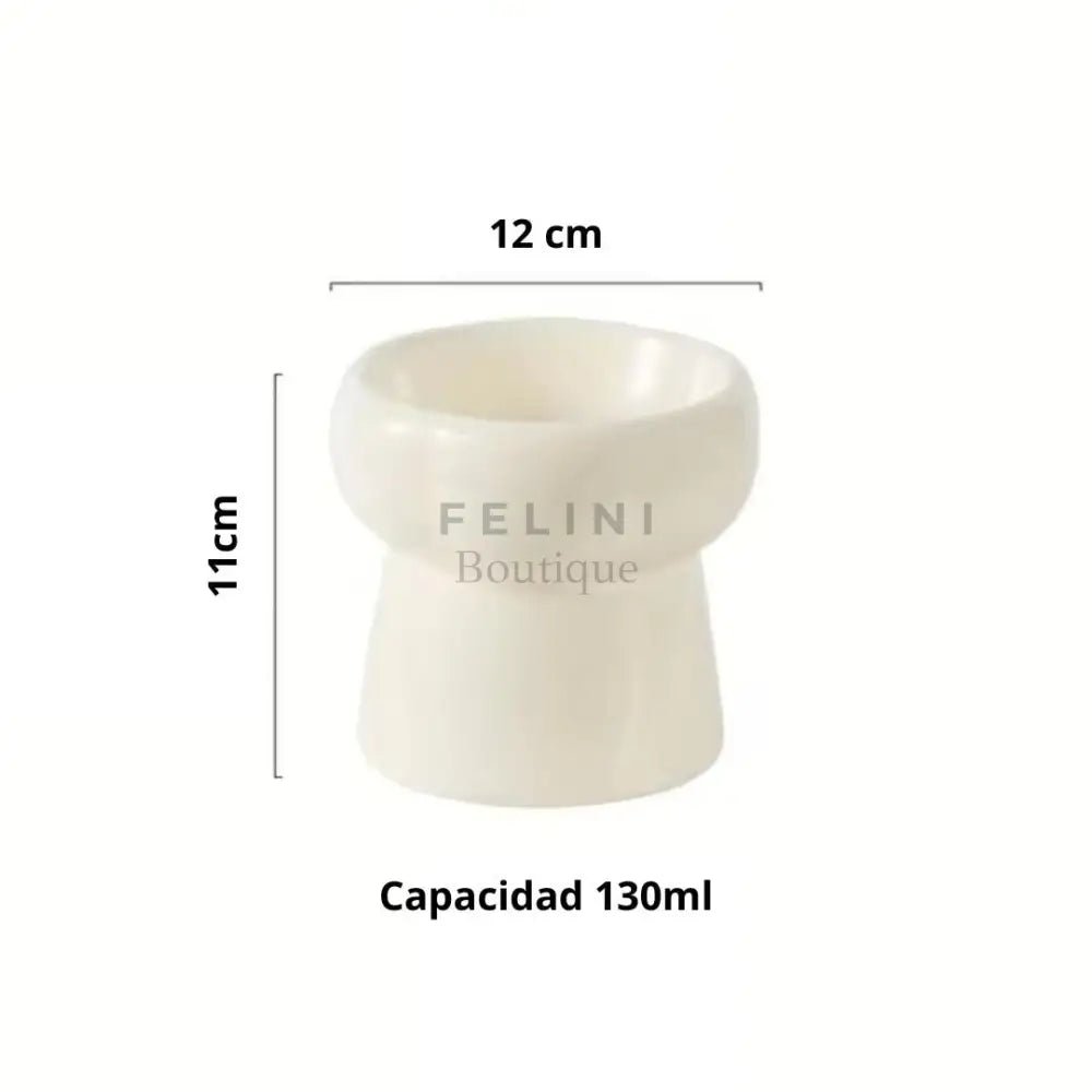 Comedero bebedero elevado cerámica para gatos Bonzai - Boutique Felini