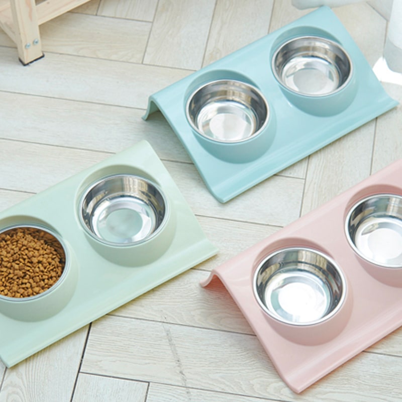 Cuenco doble de comida Cute para gatos
