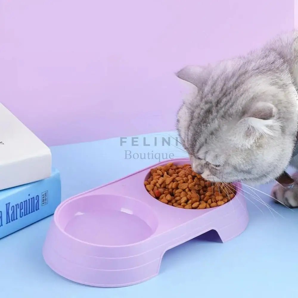 Comedero doble para gatos Colours - Boutique Felini