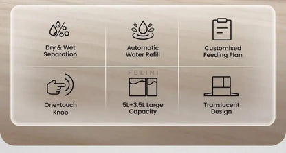 Comedero Inteligente 2 en 1 Rojeco con WiFi y App (8.5L) - Boutique Felini