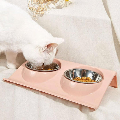 Cuenco doble de comida Cute para gatos
