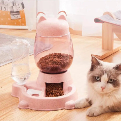 Dispensador de comida y agua por gravedad 2.2L - Boutique Felini
