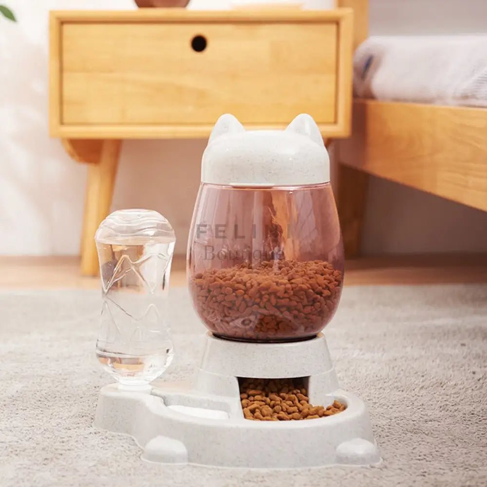Dispensador de comida y agua por gravedad 2.2L - Boutique Felini