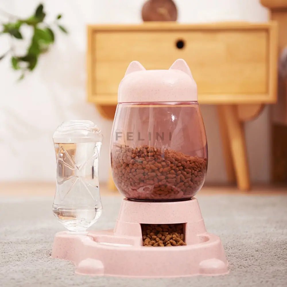 Dispensador de comida y agua por gravedad 2.2L - Boutique Felini