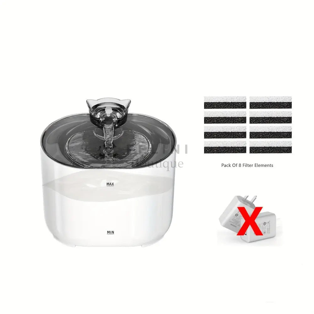 Fuente de Agua Ultra Silenciosa para Gatos (2.2L) / Bebedero Automático con Grifo en Forma de Gato y Conexión USB - Boutique Felini