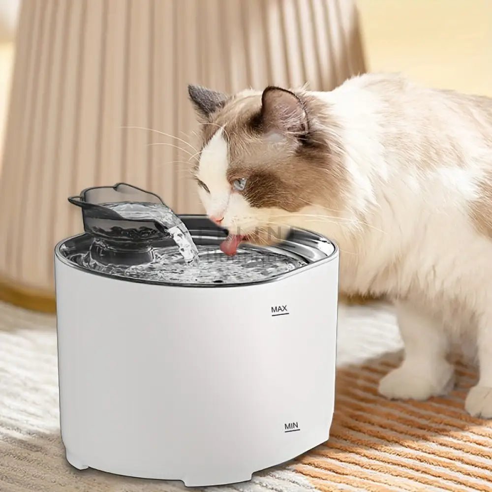 Fuente de Agua Ultra Silenciosa para Gatos (2.2L) / Bebedero Automático con Grifo en Forma de Gato y Conexión USB - Boutique Felini