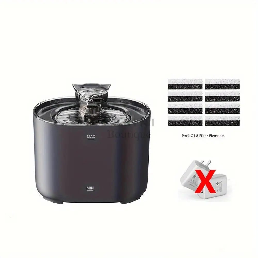 Fuente de Agua Ultra Silenciosa para Gatos (2.2L) / Bebedero Automático con Grifo en Forma de Gato y Conexión USB - Boutique Felini