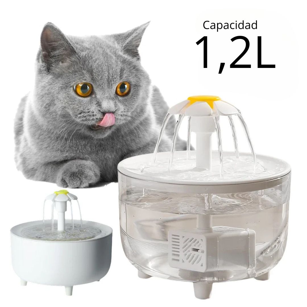 Fuente dispensador de agua automática recirculante SunFlower para gatos