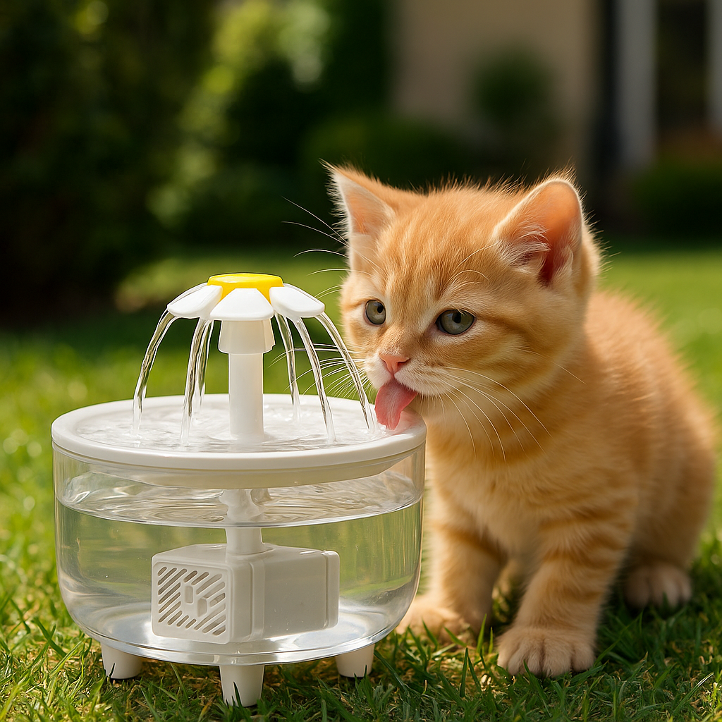 Fuente dispensador de agua automática recirculante SunFlower para gatos