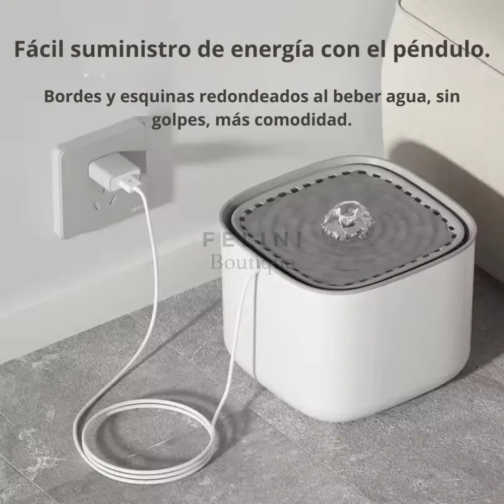 Fuente dispensador de agua automática recirculante Monju - Boutique Felini