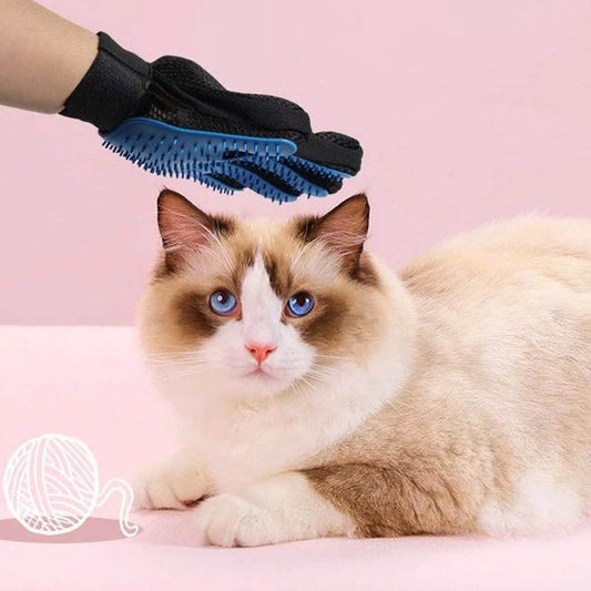 Guante masajeador quitapelo para gatos