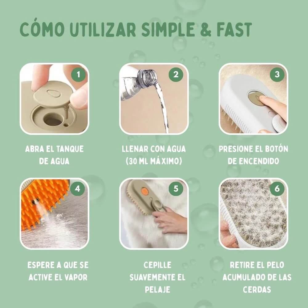 Cepillo de vapor multifuncional 4 en 1