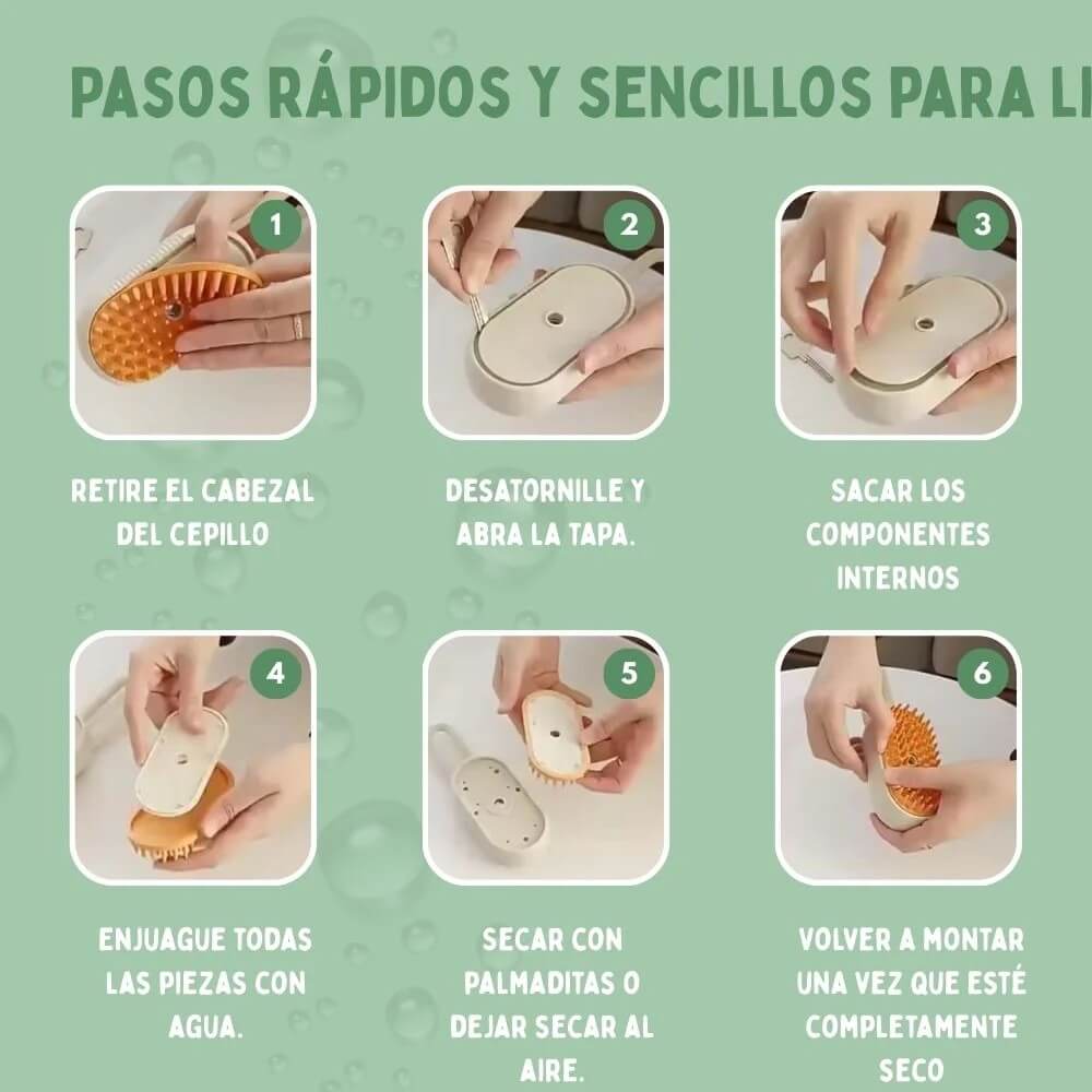 Cepillo de vapor multifuncional 4 en 1