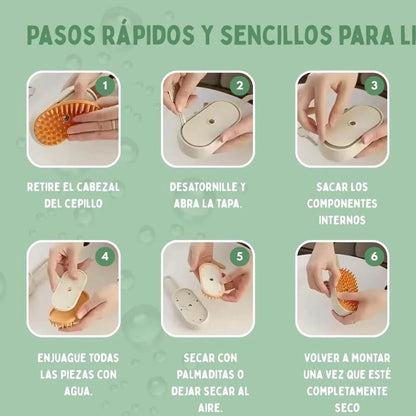 Cepillo de vapor multifuncional 4 en 1