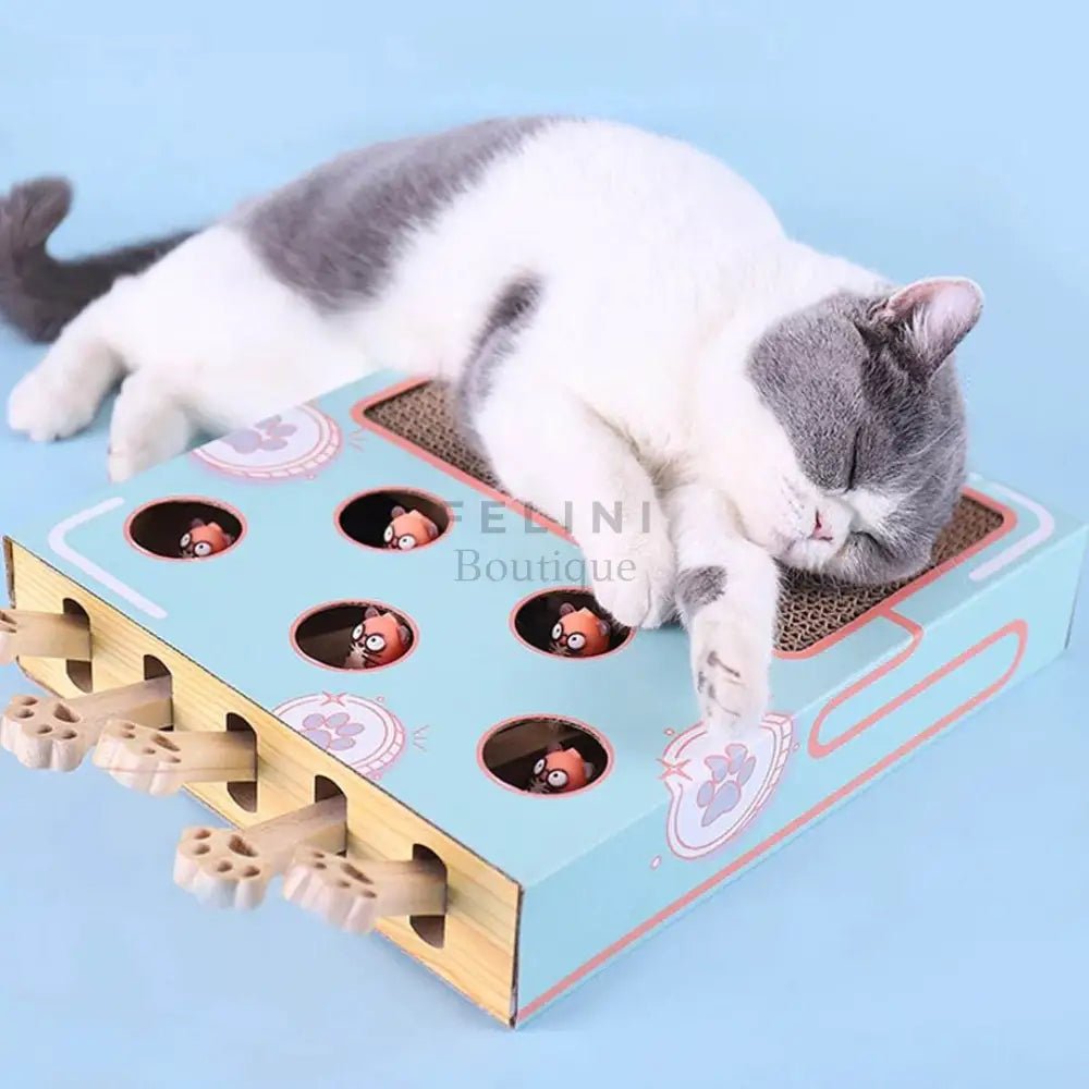 Juguete '¡Atrapa al ratón!' con rascador - Boutique Felini