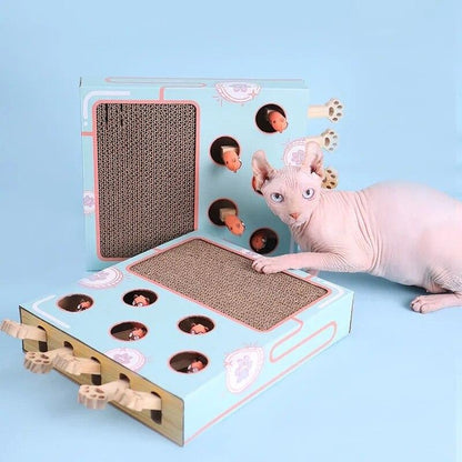 Juguete '¡Atrapa al ratón!' con rascador