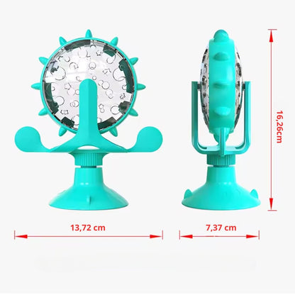 Juguete giratorio dispensador de comida Noria para gatos
